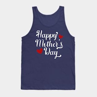 Simple and Elegant Happy Mother's Day Calligraphy Tank Top